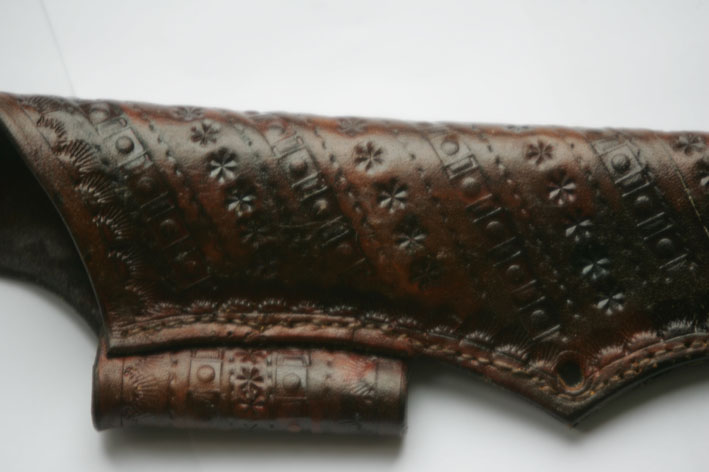 Tooled knife sheath